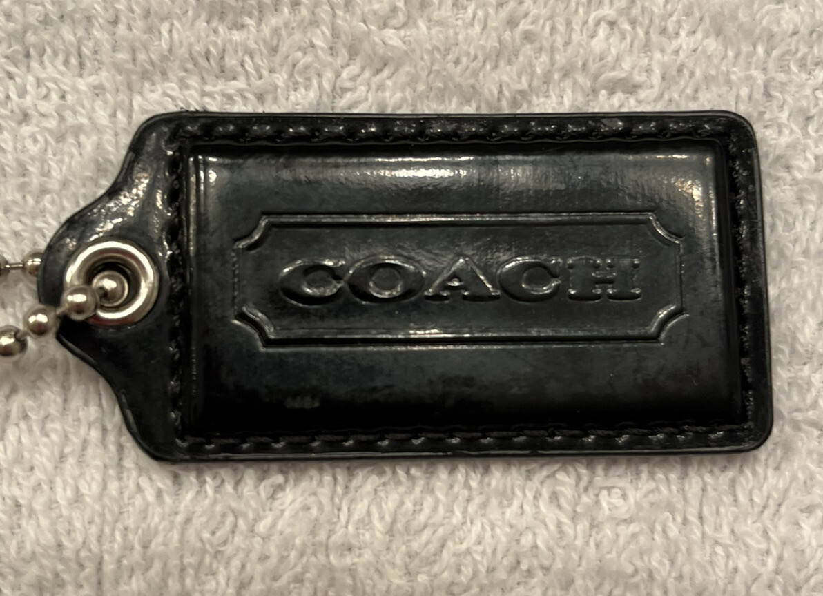 Coach Solid Black Leather Embossed Replacement Ha… - image 1