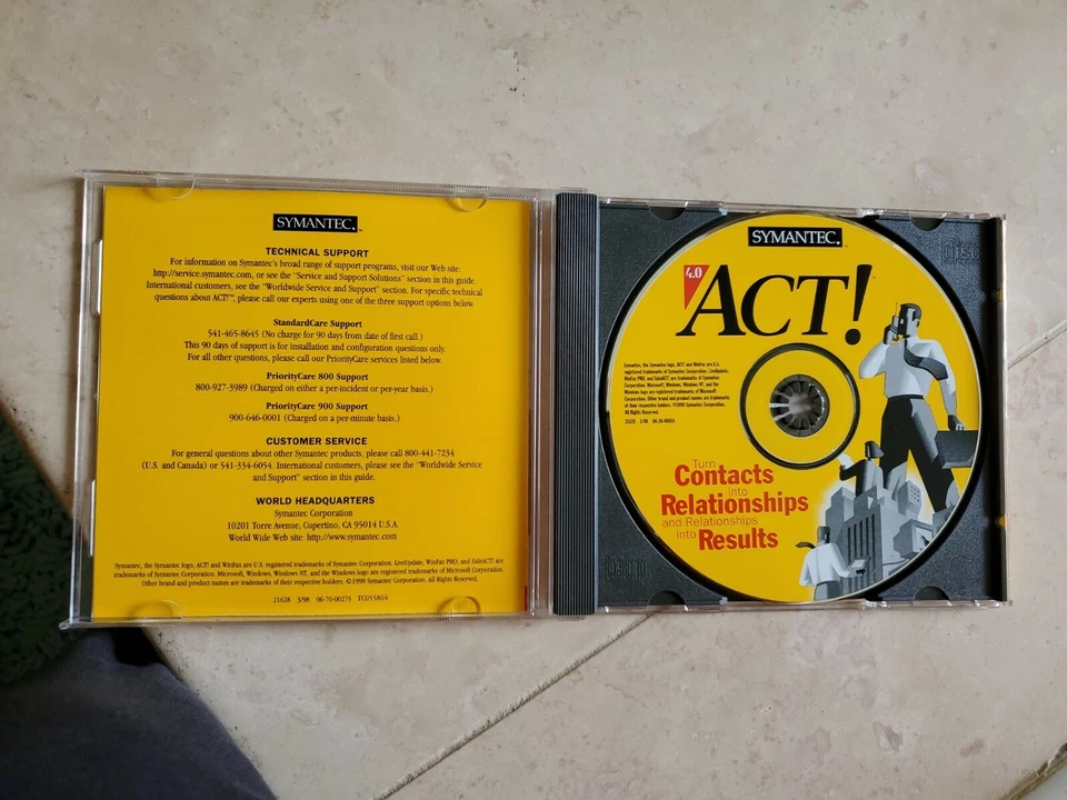 ACT! 4.0 SYMANTEC Software Windows NT 95 ORIG NEW open box 📦 - Image 3 of 4