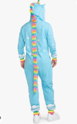Tipsy Elves Unicorn Jumpsuit XL MENS/WOMANS Costume Cosplay Unisex RAINBOW  plus