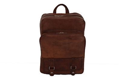 Rich Leather Laptop Backpack 15,6 Zoll MacBook Schultertasche Rucksack Book Bag