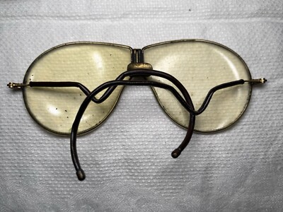 Antique Folding Aviators from WWII era. Historic sunglasses vibe. Authentic Vintage original WW2 Folding Aviator sunglasses  main image 4