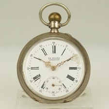 Rare Antique Silver Pocket Watch Men's no fusee duplex chronometer repeater RAR