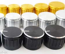 10pcs 21x17mm Circular Knob Aluminium Cover for Audio Volume Tone Control 3color