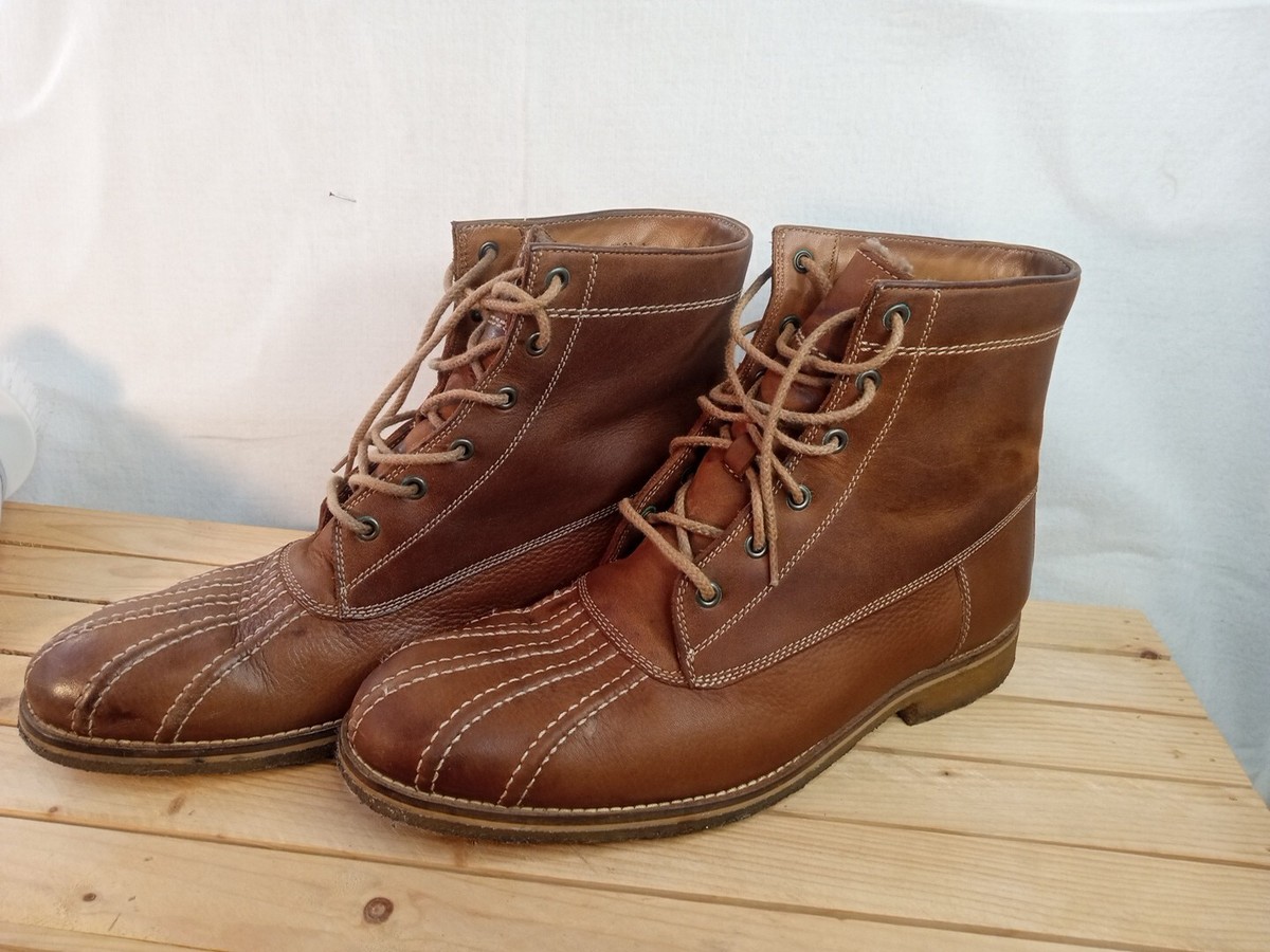 Johnson & Murphy leather boots sheepskin memory foam size 9 Johnston Murphy Men main image 4