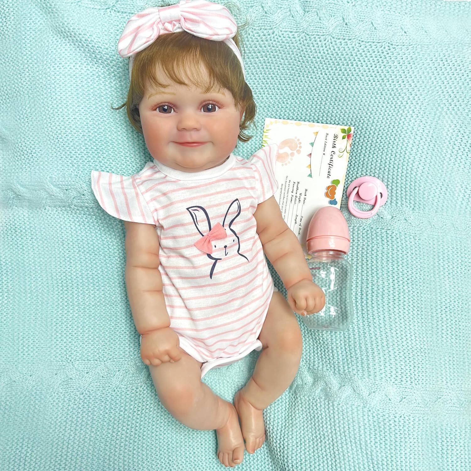 20in Full Vinyl Silicone Reborn Dolls Realistic Newborn Girl Dolls Rooted Hair eBay