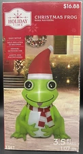 Holiday Time Lighted Christmas FROG Airblown Inflatable 3.5 Feet New In Box