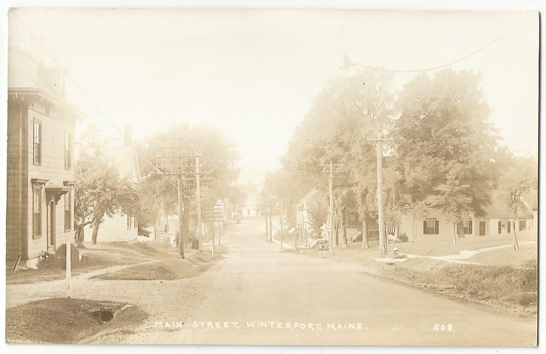 Winterport Maine ME Main Street RPPC Real Photo Postcard 1930's eBay