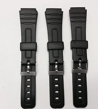 3 Bands Fits CASIO F91W  F-94WA  F105W F28W F-106W F93W 18mm 3 Replacement Bands