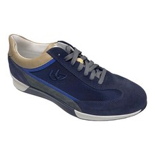 SCARPE SNEAKERS UOMO BYBLOS 682056 PELLE BLU ORIGINALE PE
