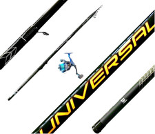 Kit Pesca Bolognese Canna Carbonio 6 Metri Mulinello e Filo Mare Lago Fiume