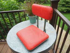 Frabill Portable Stadium Canoe Marine Boat Seat Orange  Green Folding Chair