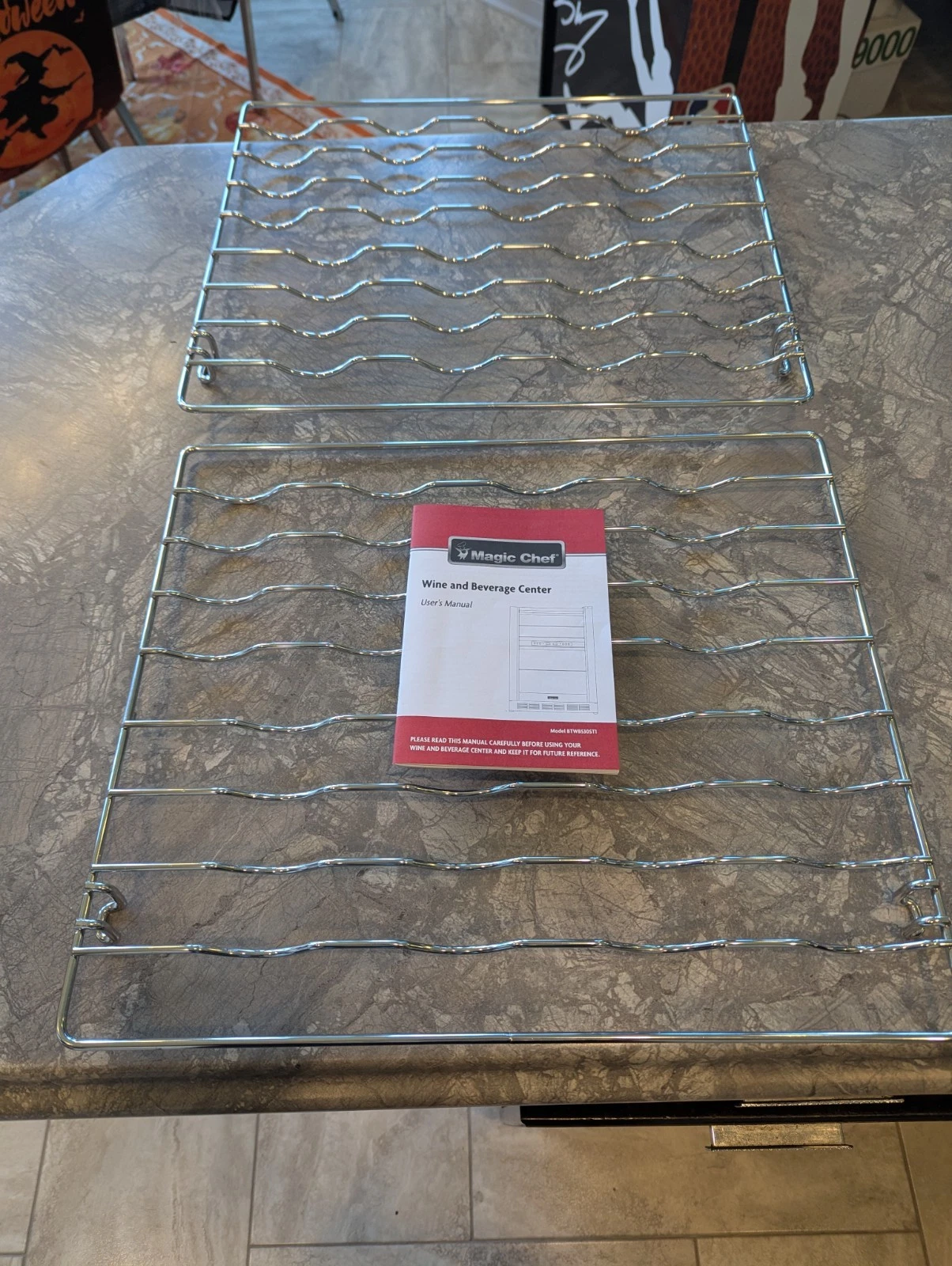 Magic Chef Wine & Beverage Center- Set Of 2 Metal Wire Replacement Wine Racks