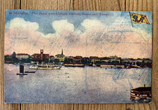 Postcard Shanghai China Tower Chinese Asian Asia the Bund