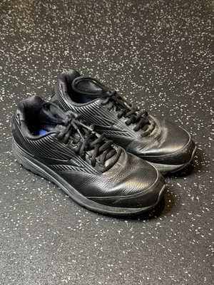 Brooks Addiction Walker 2 Black Leather Men 10.5 M Walking Shoes NO INSOLES