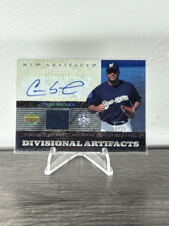 2007 Upper Deck Artifacts -Divisional Artifacts Carlos Lee #DA-CL Autographs /25 - Image 2 of 4