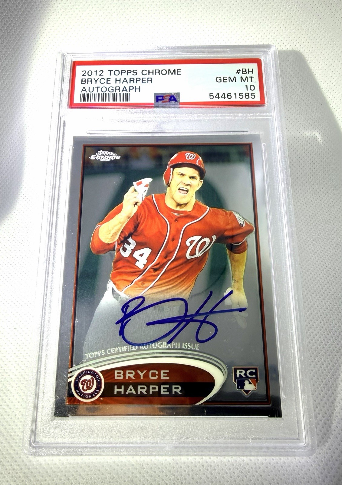 2012 Topps Chrome Bryce Harper #BH RC Rookie Auto PSA 10 GEM MINT POP 26