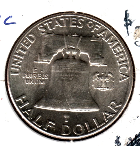 Uncirculated 1950 Philadelphia   Silver Franklin Half