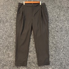 Everlane The Modern Utility Pants Black Pleated Cropped Trouser Women's Size 6