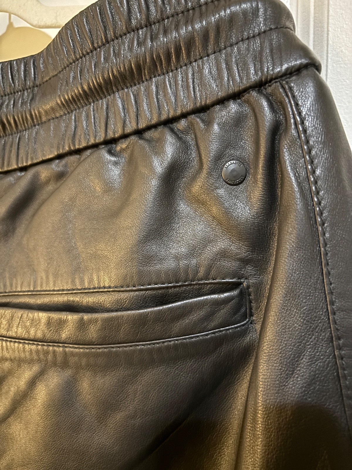 ALLSAINTS RARE MEN'S Penton Leather Cuffed Pants MEDIUM - 005875 image 4