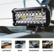 1x 7inch 800w Led Work Light Bar Flood Spot Combo Offroad Driving Truck Fog Lamp