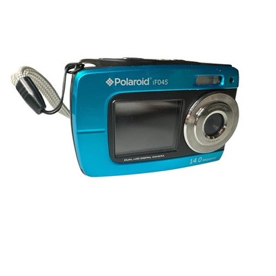 Polaroid iF045 Blue Compact Digital Camera 14MP Dual LCD 2.7in USB