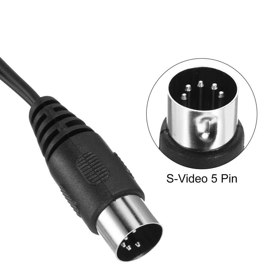 S Video Cable 5ft, 5 Pin S-Video Male to 3 RCA Male Composite Adapter - Image 3 of 4