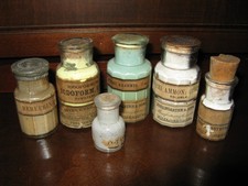 Cork Top Medicine Bottles, Rosengarten & Sons. Powers & Wightman, Philadelphia
