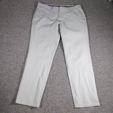 Vineyard Vines Performance Pants Mens 36x30 Light Gray Stretch Chino Golf Tech