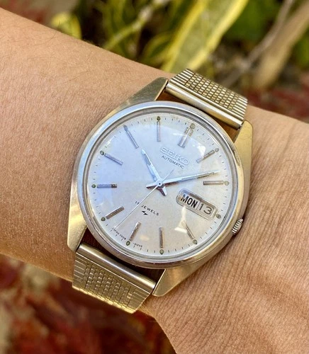 SERVICED Vintage Seiko 7006A Automatic Watch 36mm All Stainless Steel Day Date