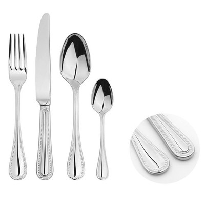 Besteckset Edelstahl Gabeln Löffel 18/8 Premium Qualität Gastronomie Perlen