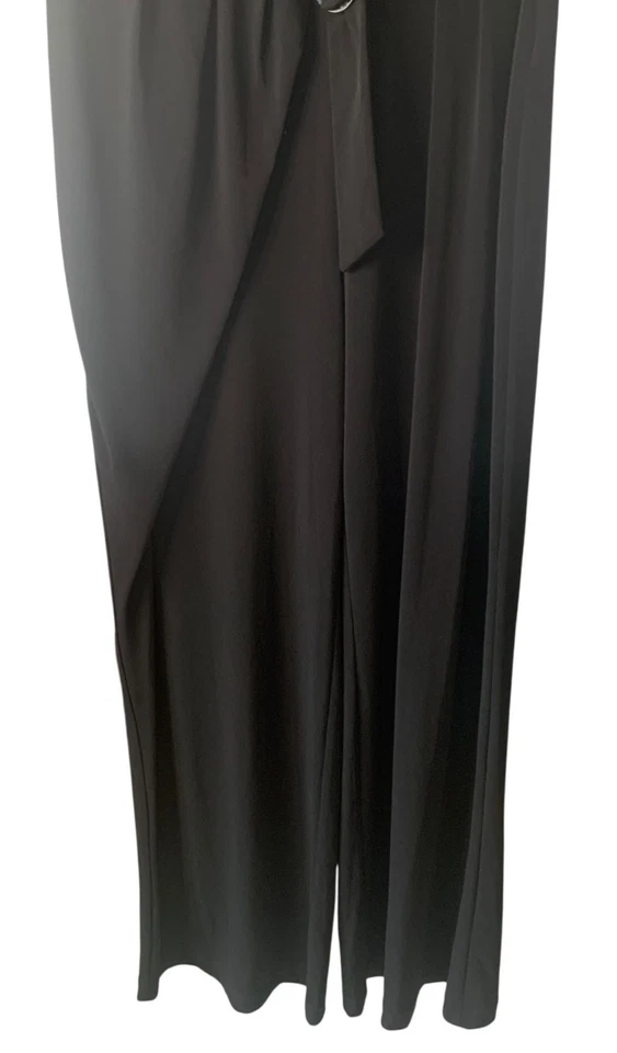 MICHAEL KORS 纯色黑色无袖裹身女式连身裤全新带标签 S 码 — 第 4/4 张图片