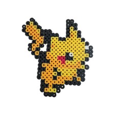 Pikachu Perler Bead Sprite - Handmade Pixel Art