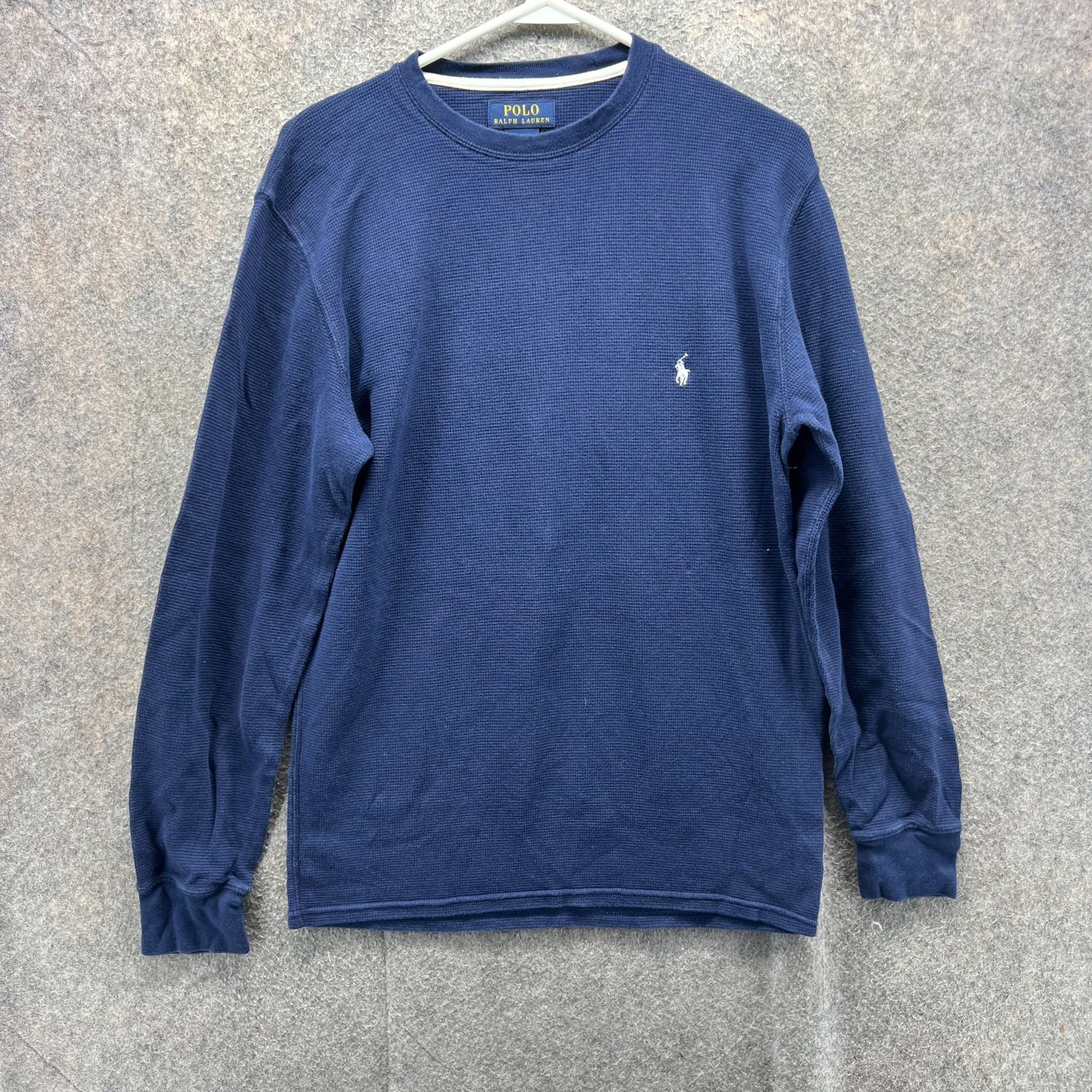 Polo Ralph Lauren Pullover Uomo Blu Medio Navy Felpa Pile Pony Logo