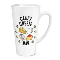 VerrüCkte KäSe Mann Stars 483Ml Groß Latte Becher Tasse Lustiger Witz Halloumi