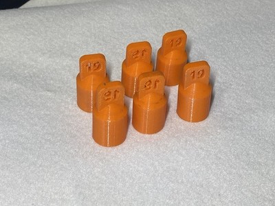 Set of 6- 19mm 3D Lug Nut Protectors For Re-finishing Wheels  (color varies)