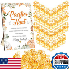 Thyle 51 Pcs Pacifier Hunt Baby Shower Game Set w/ Sign 50 Acrylic Pacifiers