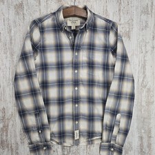 Abercrombie  Fitch Muscle Shirt Plaid Cotton Long Sleeve Button Up Size Large