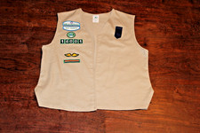 Girl Scouts Of America USA Uniform Girl's Vest Tan Large Glued Patches