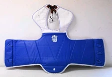 Pro Force Chest Pad Protector Taekwondo Red/Blue Reversible Sz # 4 **Lot Of 2**