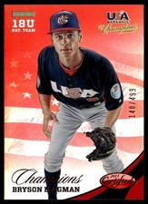 2013 Panini USA Champions National Team Mirror Red Bryson Brigman Rookie 140/499