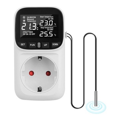 DIGITAL LED TEMPERATURREGLER Thermostat control Temperatur Fühler Regler 230V