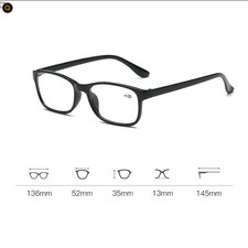 4 Pack Reading Glasses Mens Womens Square Frame Lightweight Readers Magnifier