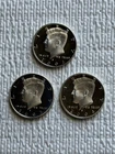 Lot of 3 - 90% Silver Proof Kennedy Half dollars 2002S 2003S 2004S Gem