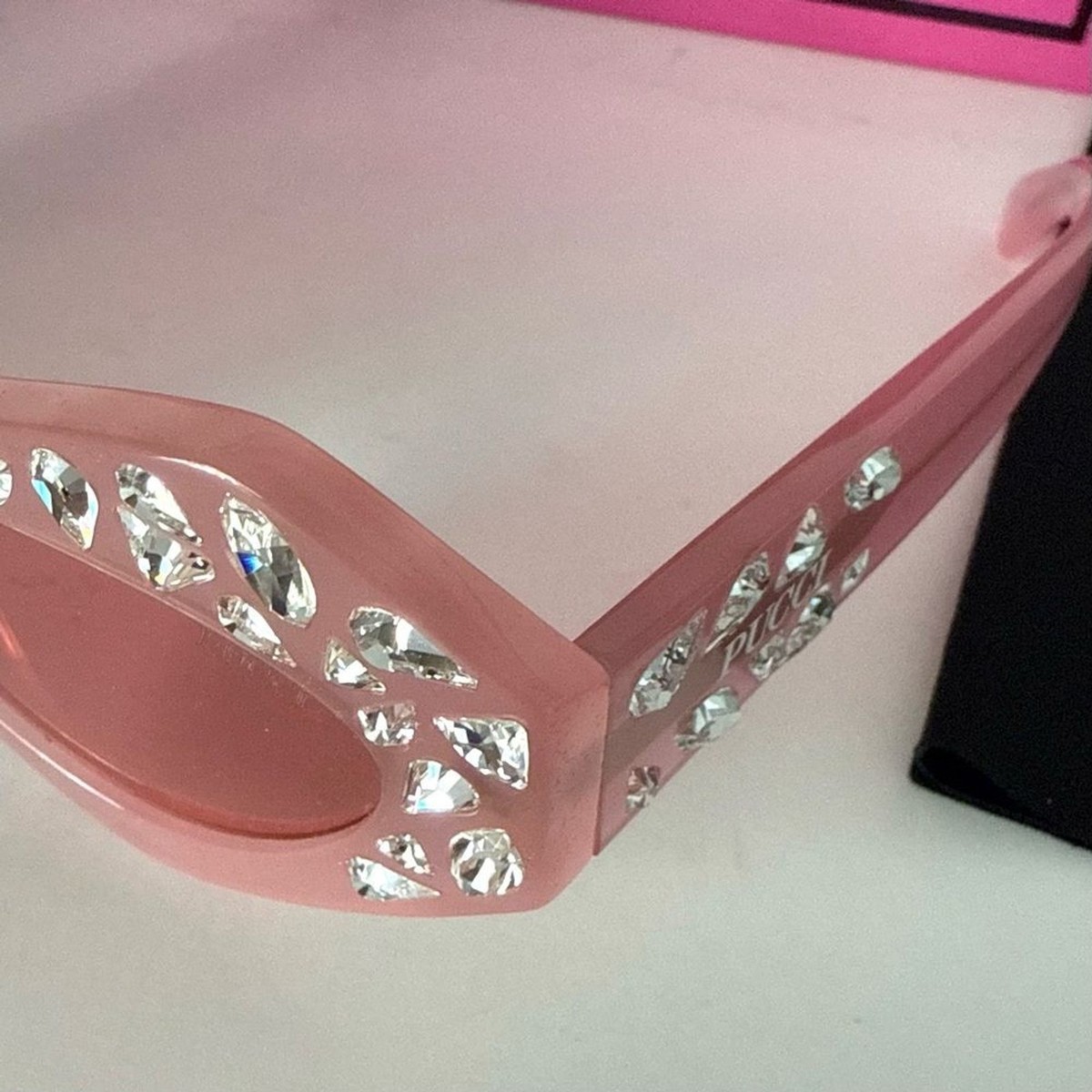 NEW Emilio PUCCI Limited Edition Pink Crystal Embellished Cat Eye