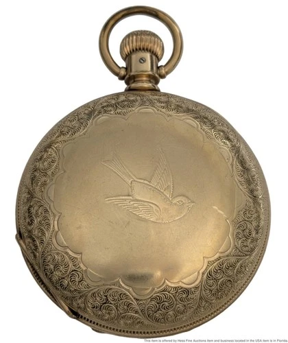 Massive Near Mint Elgin 1890s Strong Running Antique Lever Hunter Pocket Watch