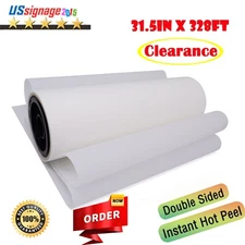80cmx100m DTF Film Roll Double Sided Instant Hot Peel for Sublimation Transfer