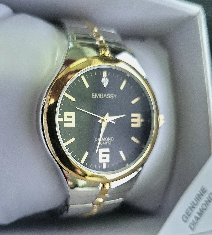 Rare Vintage Gruen Embassy Diamond Mens Watch New In Box - Image 4 of 4