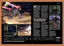 2002 MechWarrior 4 Mercenaries PC Original Advertisement / Retro Promo vr1