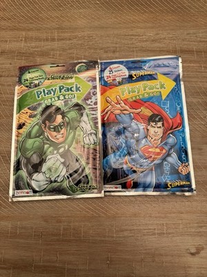 Bendon Play Pack Superman Green Lantern Coloring Book Crayons DC Comics