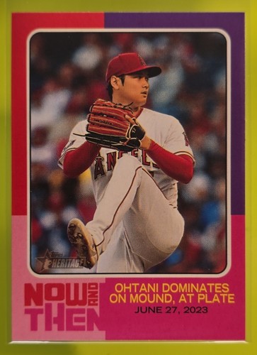 2024 Topps Heritage High Number Shohei Ohtani #NAT-8 Now and Then Angels